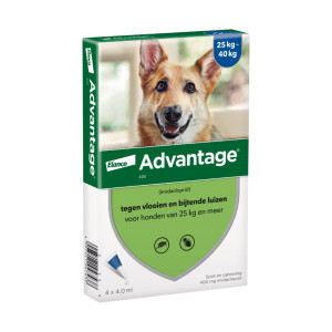 Advantage Nr. 400 Flohmittel Hund (25 - 40 kg) 5 Packungen von Advantage