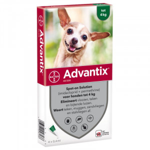 Advantix 40/200 für Hunde bis 4 kg 2 x 4 Pipetten von Advantix
