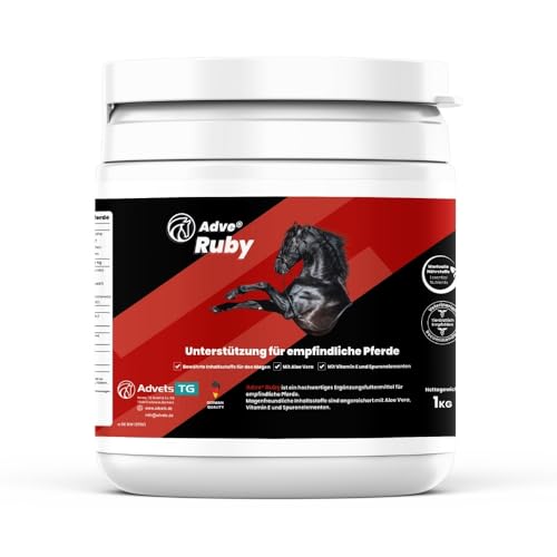 Adve® Ruby - Pferde-Ergänzungsfuttermittel bei Magenproblemen - 1 kg Dose von Adve