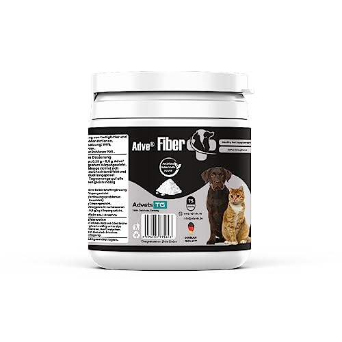 Adve® Fiber – Hochwertige Qualitäts-Futtercellulose – bei Durchfall und Übergewicht – Einzelfuttermittel für Hunde und Katzen – 75 g Dose von Adve