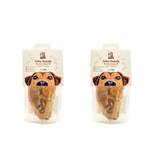 Adve® Snacks Isy Huhn - Gesunde und Natürliche Hunde-Leckerlis - 100% Fleisch - wiederverschließbarer Beutel (2 x 100 g, Hühnchen) von Adve