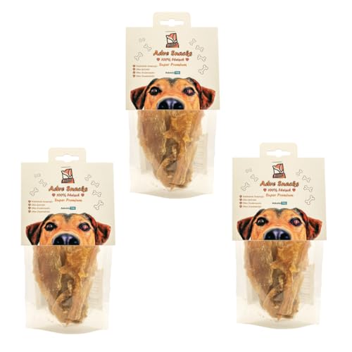 Adve® Snacks Isy Huhn - Gesunde und Natürliche Hunde-Leckerlis - 100% Fleisch - wiederverschließbarer Beutel (3 x 100 g, Hühnchen) von Adve