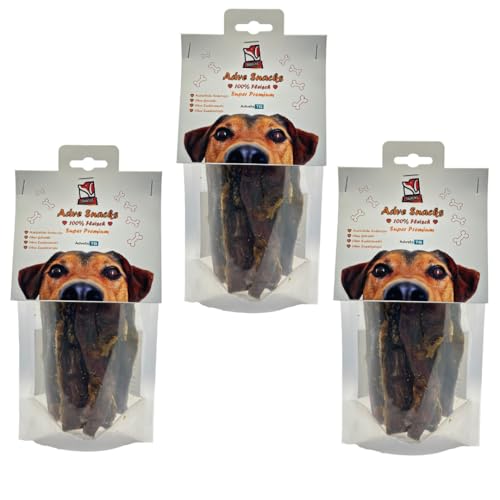 Adve® Snacks G Pferd - Gesunde und Natürliche Hunde-Leckerlis - 100% Fleisch - wiederverschließbarer Beutel (3 x 100 g, Pferd) von Adve