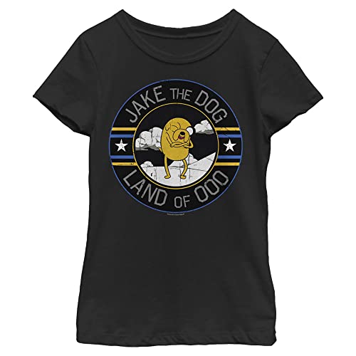 Adventure Time Herren-T-Shirt Little, Big Girls Jake The Dog, Schwarz, Small von Adventure Time