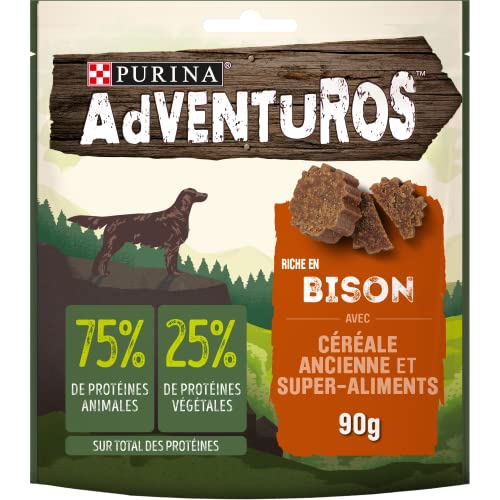 PURINA ADVENTUROS | Erwachsene | Hundeleckerli | Bison | 1er Pack | 90 g | Beutel von Adventuros