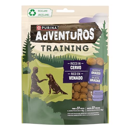 Purina Adventuros Training, Trainingssnacks zum Lernen, Auszeichnungen, Leckerlis für Hirschhunde, 6 Beutel à 115 g von Adventuros