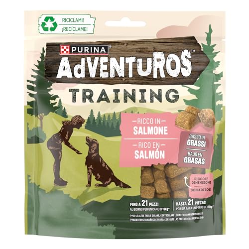 Purina Adventuros Training, Trainingssnacks zum Lernen, Auszeichnungen, Leckerlis für Hunde aus Lachs, 6 Beutel à 115 g von Adventuros