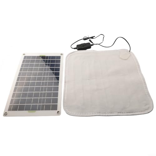 Advokingtap Solarbetriebene Haustierunterlage 42 x 42 cm mit einstellbarem Temperaturschalter für Ihr Haustier schafft einen warmen Schlafplatz von Advokingtap