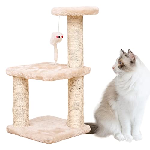 Aeihevo Kratzbaum | Katzenkletterturm - Katzentürme mit mehrschichtigem Design, quadratischer Plattenbasis, schützen das Sofa für kleine Katzen und Kätzchen Hepvet von Aeihevo