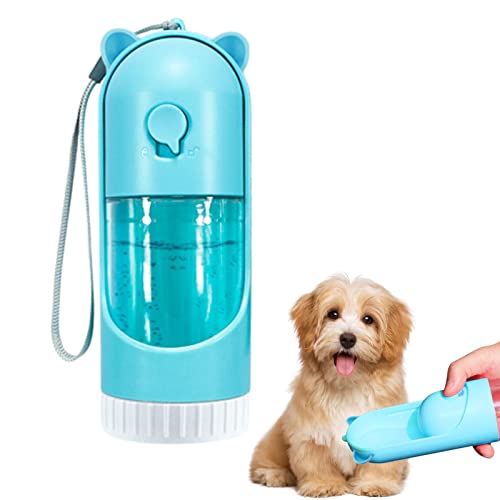 HEPVET Hundetrinkflasche | Auslaufsichere Wasserspenderflaschen für Haustiere,220 ml Hundezubehör mit Aktivkohlefilter und ausziehbarem Design für Spaziergänge und Autofahrten, Hundezubehör von Aeihevo