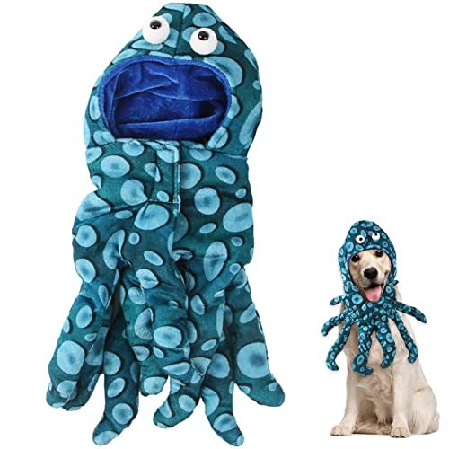 Halloween Hund Tintenfisch Kostüm | Halloween Dog Outfit Octopus Cosplay Kostüme,Niedlichen Welpen Tintenfisch Urlaub Kostüm Geschenk für neue Jahr Weihnachten Hochzeit Hepvet von Aeihevo