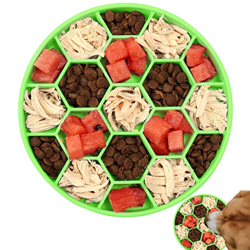 Silikon-Langzeit-Feeder Hundeschalen,Rutschfeste Puzzle Hundeschale mit Silikon - Silikon Langzeit-Feeder Hundeschalen für mittlere und große Hunde Hepvet von Aeihevo