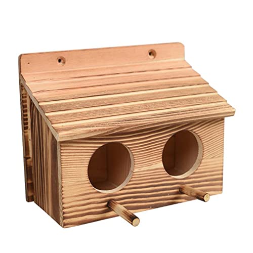 Vogelhaus aus aus Holz - Massivholz Voliere mit exquisiten Scharnieren - Vogelzubehör Heißvogelbox für Hinterhöfe Terrassen Gärten Sparven Tauben Hepvet von Aeihevo