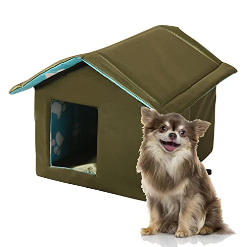 Winterkatzenhaus im Freien | Tragbare Outdoor-Katze Bett mit abnehmbarem weichen Teppich | Wilde Katzenhäuser mit abnehmbarem weichen Teppich Igloo Hundehaus für Outdoor-/Indoor-Katzen Kleine Hunde von Aeihevo