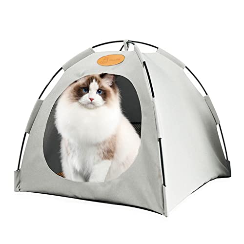 Zelte für Katzen | Hunde tipi Folding Nest - Niedliches Haustier-Bett mit doppelseitigem Kissen für Kätzchen, Welpen oder andere kleine Tiere drinnen Hepvet von Aeihevo