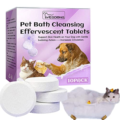 Aelevate Badetabletten für Haustiere | Natürliche Reinigungstabletten für Hunde, einfach zu verwenden | Umweltfreundlicher Haustier-Geruchsbeseitiger für stinkende Hunde von Aelevate