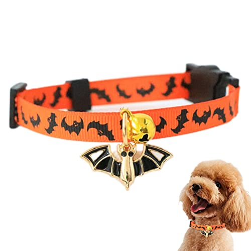 Aelevate Halloween-Hundehalsbänder | Halloween Hundehalsband mit Glocke Kostü Zubehör | Halloween Hundehalsband Cosplay Supplies von Aelevate