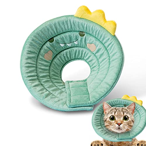 Aelevate Katze Kegel Dinosaurier-Stil | Bequemes elisabethanisches Halsband für Hunde und Katzen - Verstellbares bequemes elisabethanisches Halsband, E-Halsbänder für Hunde, stoppen das Lecken von Aelevate