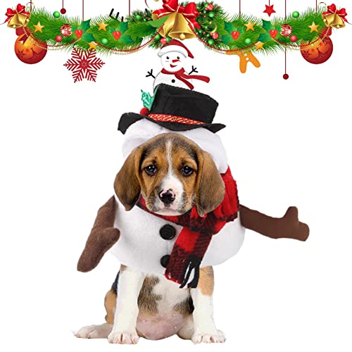 Aelevate Weihnachts-Hundepullover-Outfit | Niedliche Haustier-Hundewinterkleidung,Weihnachts-Haustierkleidung, Schneemann, Cosplay-Kostüme für Freunde, Familien, Partys von Aelevate