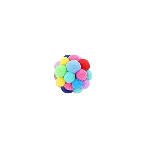 Aerensic 3 STÜCKE Katzenspielzeug Katze Plüschball Spielzeug Haustier Elastischer Glockenball Selbst Hallo Ball Spielen Katze Bunter Ball Katzenspielzeug Interaktiv(Small Size 1 Pack) von Aerensic