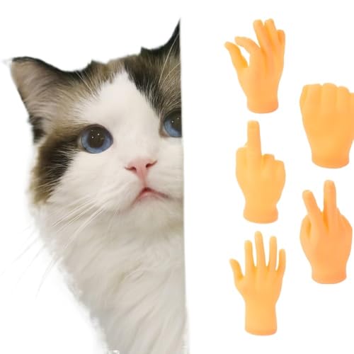 Aerensic Katze Interaktives Lustiges Gestenspielzeug Simulation Kleine Hände Necken Kätzchen Requisiten Haustier Halloween Cosplay Werkzeuge Zubehör(Palm) von Aerensic