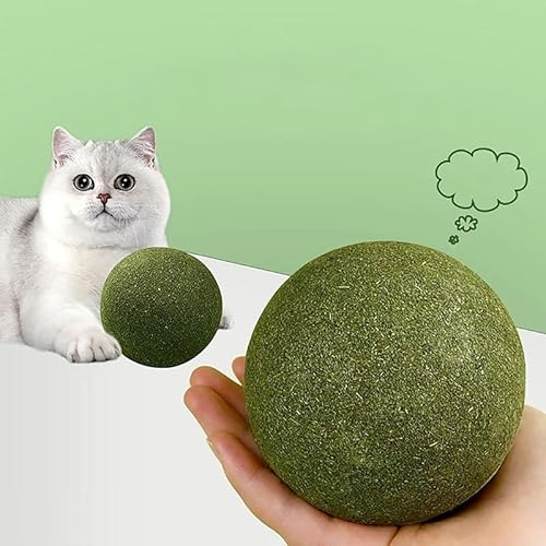 Aerensic Supergroßer Katzenminzenball, 10 cm, Katzengras, selbstlindernd, verstopfte Insektengallen, Frucht, riesiger Haustierbiss, Backenzahn, Haustier-Katzenspielzeug von Aerensic