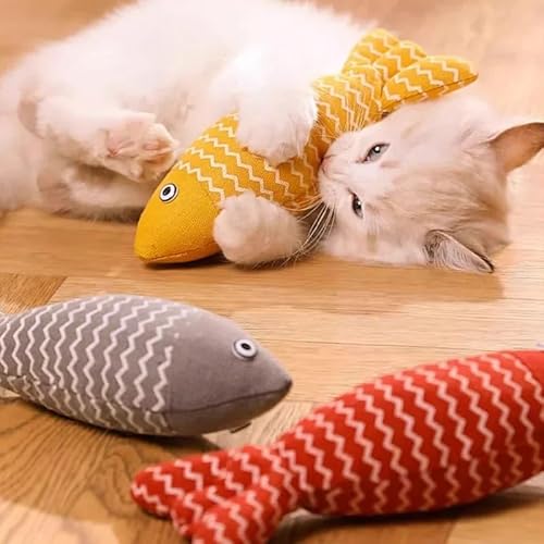 Haustierspielzeug for Katzen Mint Simulierter Fisch Katzenzubehör Lustiges Spielzeug Beißstab Haustier Resistent Gegen Beißen Zubehör Produkte(1) von Aerensic