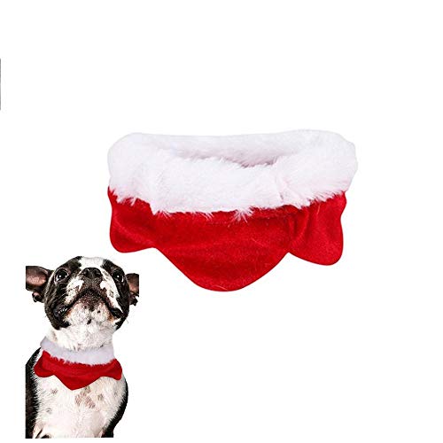 Aeromdale Pet Weihnachtskostüm Cape Für Hunde Katzen Süßer Hund Katze Plüsch Spitze Weihnachtsmann Mantel Mit Mütze Rot Verstellbarer Schal Lätzchen Für Katzen - # B - L von Aeromdale