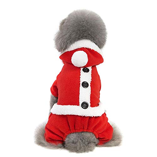 Aeromdale Weihnachten Haustier Hund Kleidung Kostüm Prinzessin Kleid Hut Bekleidung Welpe Warme Winter Haustier Hoodie Für Jungen Hund Mädchen Hund Katze - # A - XXL von Aeromdale