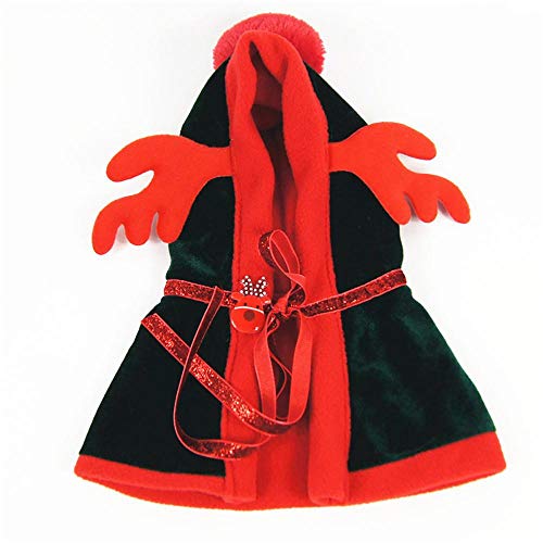 Aeromdale Weihnachten Haustier Kleidung Mäntel Hunde Katze Geweih Hüte Neujahr Weihnachten Halloween Haustier Katze Cape Kapuze Warmer Urlaub Hund Kostüm - # A - M von Aeromdale