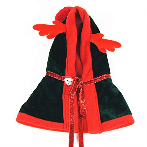 Aeromdale Weihnachten Haustier Kleidung Mäntel Hunde Katze Geweih Hüte Neujahr Weihnachten Halloween Haustier Katze Cape Kapuze Warmer Urlaub Hund Kostüm - # B - L von Aeromdale