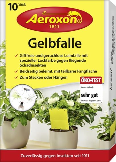 Aeroxon® 10x Gelbfalle, Leimfalle mit Lockstoff zum Schutz von Pfla... von Aeroxon