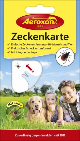 Aeroxon® Zeckenkarte mit Lupe, Zeckenschutz für Mensch und Tier im ... von Aeroxon