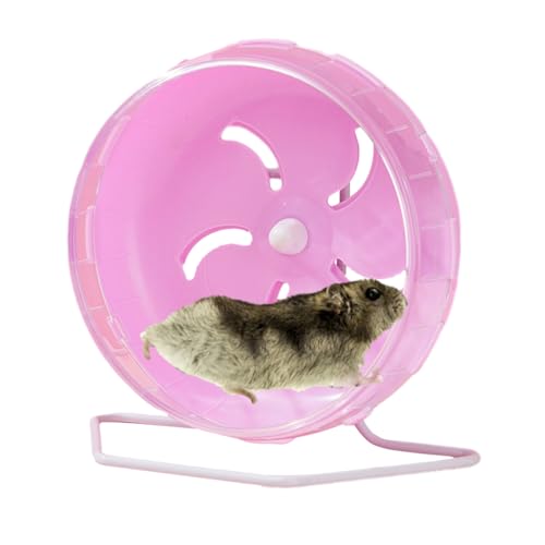 Aeutwekm Hamsterrad Slient 14.0 cm Hamster Laufrad mit stabilem verstellbarem Ständer Laufrad für Käfig Rennmäuse Mäuse Degus Syrischer Zwerghamster von Aeutwekm