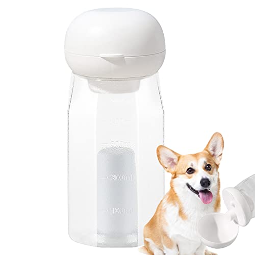 Aeutwekm Hundewasserflaschenspender, Hundewasserflasche - 600 ml Wasserspender für Hunde | 2-in-1-Welpenwasserspender mit Müllbeutelhalter für Spaziergänge im Freien und auf Reisen von Aeutwekm