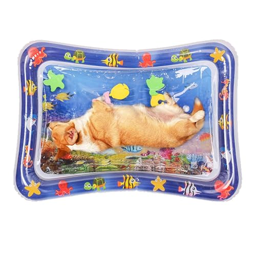 Aeutwekm Sensor Water Playmat, Water Tummy Time Mat, Thickened Water Sensor Mat for Cats, Cat Water Mat, Sensor Water Playmat for Cats Summer von Aeutwekm