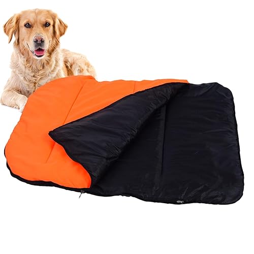 Aeutwekm Warmes, verstaubares Hundebett-Matte – verstaubare Matten-Tasche zum Schlafen von Welpen – faltbares Outdoor-Reise-Hundebett warmes Hunde- und Katzenbett zum Wandern, Picknick, Camping von Aeutwekm