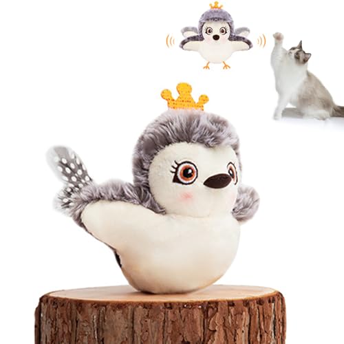 Afenau Flapping Bird Cat Toy, Interactive Flappy Bird Cat Toy, Rechargeable Simulated Chirping Bird Cat Toy, Plush Flying Bird Toy for Cats, Catnip Toys for All Breeds Cats von Afenau