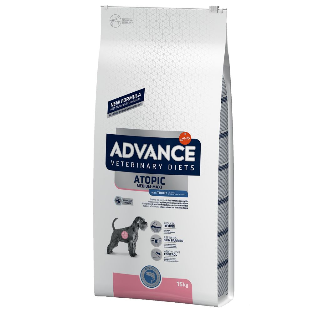 1 kg gratis! 15 kg Advance Veterinary Diets - Atopic mit Forelle von Affinity Advance Veterinary Diets