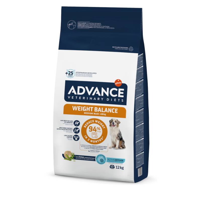 10 kg / 12 kg Advance Veterinary Diets + 8 x 150 g passendes Nassfutter gratis! - 12 kg Weight Balance Medium/Maxi + 8 x 150 g Weight Balance von Affinity Advance Veterinary Diets