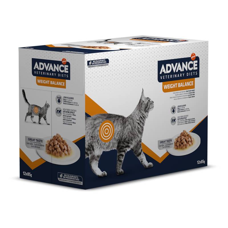 38 + 10 gratis! 48 x 85 g Advance Veterinary Diets Feline - Weight Balance von Affinity Advance Veterinary Diets