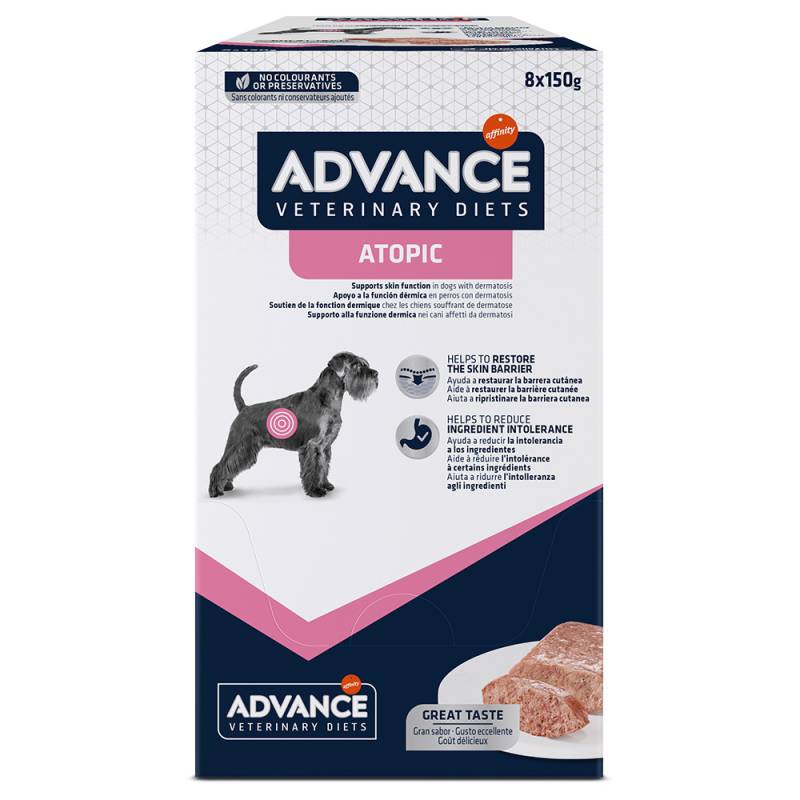 6 + 2 gratis! 8 x 150 g Advance Veterinary Diets - Atopic von Affinity Advance Veterinary Diets