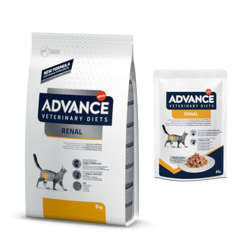 7,5 kg / 8 kg Advance Veterinary Diets + 12 x 85 g passendes Nassfutter gratis! - 8 kg Renal + 12 x 85 g Renal von Affinity Advance Veterinary Diets