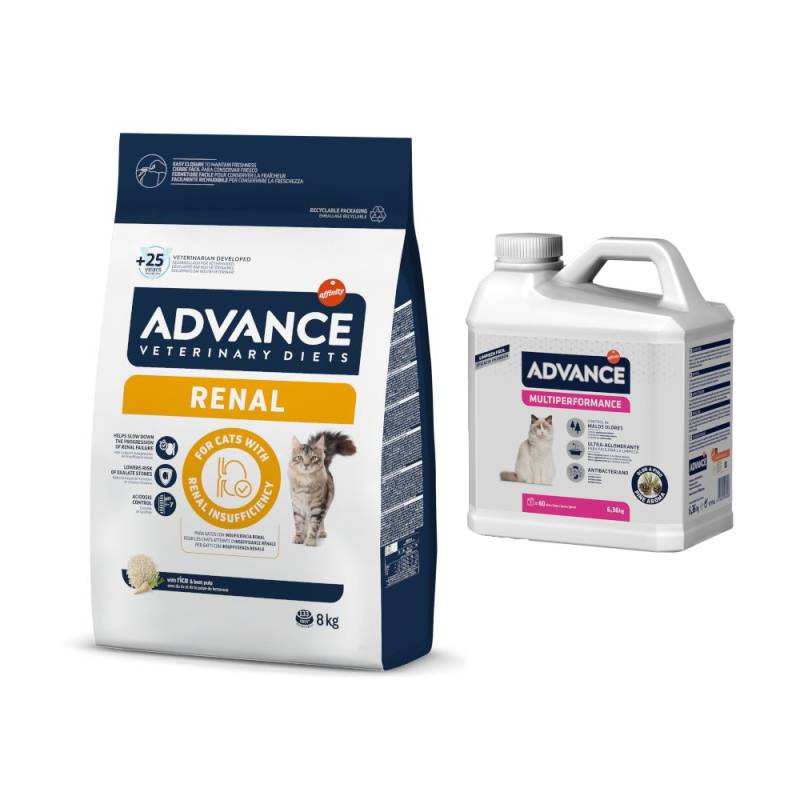 7,5 kg / 8 kg Advance Veterinary Diets + 6,36 kg Arena Multiperformance gratis! - 8 kg Renal von Affinity Advance Veterinary Diets