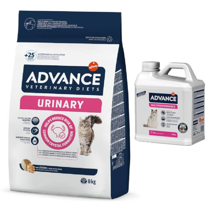 7,5 kg / 8 kg Advance Veterinary Diets + 6,36 kg Arena Multiperformance gratis! - 8 kg Urinary von Affinity Advance Veterinary Diets