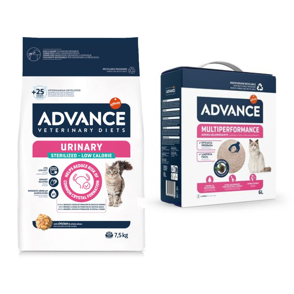 7,5 kg Advance Veterinary Diets + 6 l Arena Multiperformance Katzenstreu gratis! - Urinary Sterilized Low Calorie 7,5 kg Advance Veterinary Diets + 6 l Arena Multiperformance Katzenstreu gratis! - Urinary Sterilized Low Calorie von Affinity Advance Veterinary Diets