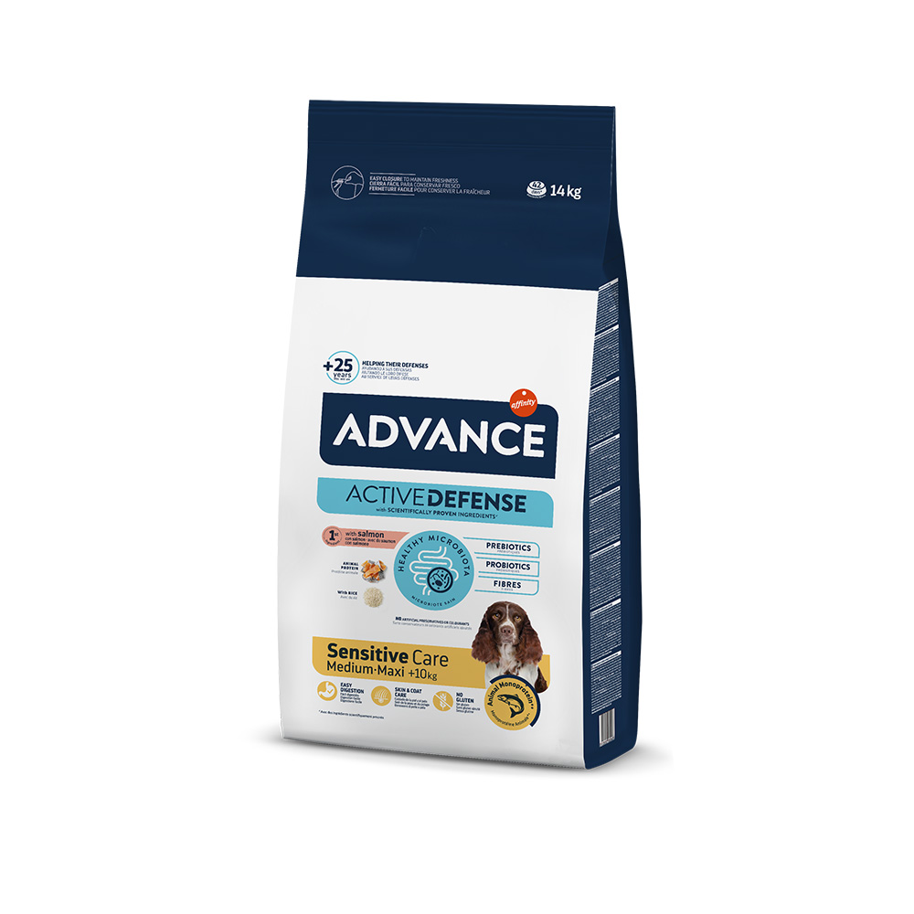 1,5 kg gratis! 14 kg Advance Sensitive Adult - Lachs & Reis von Affinity Advance