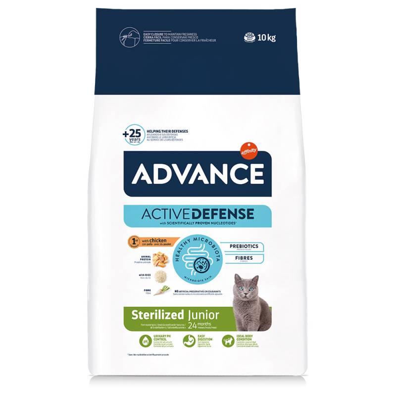 1 kg / 2 kg gratis! 10 kg / 15 kg Advance - Sterilized Junior mit Huhn (10 kg) von Affinity Advance