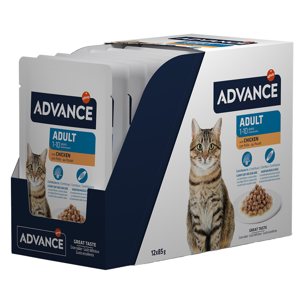 16 + 8 gratis! 24 x 85 g Advance - Feline Adult Huhn von Affinity Advance