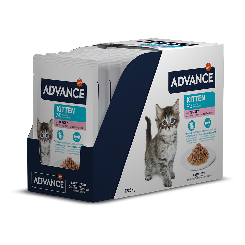 16 + 8 gratis! 24 x 85 g Advance - Kitten Truthahn von Affinity Advance